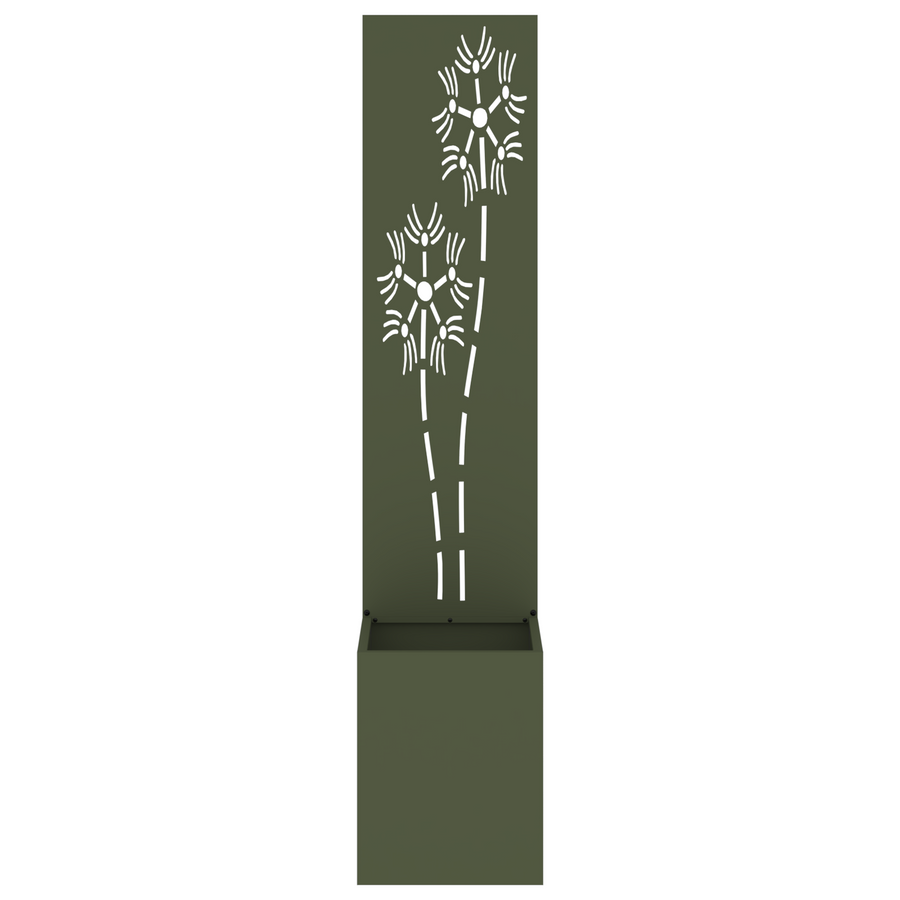 Tuinplant met Decoratief Paneel Olijfgroen 32 x 140 cm