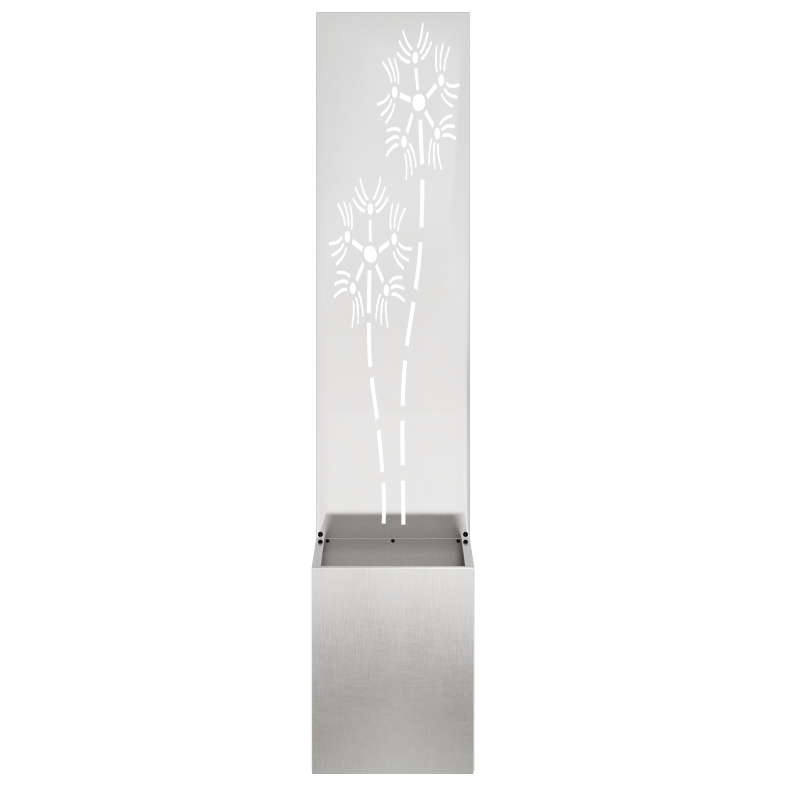 Tuinplant met Decoratief Paneel Zilver 32 x 140 cm