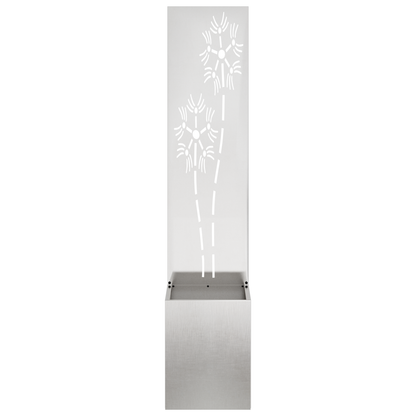 Tuinplant met Decoratief Paneel Zilver 32 x 140 cm