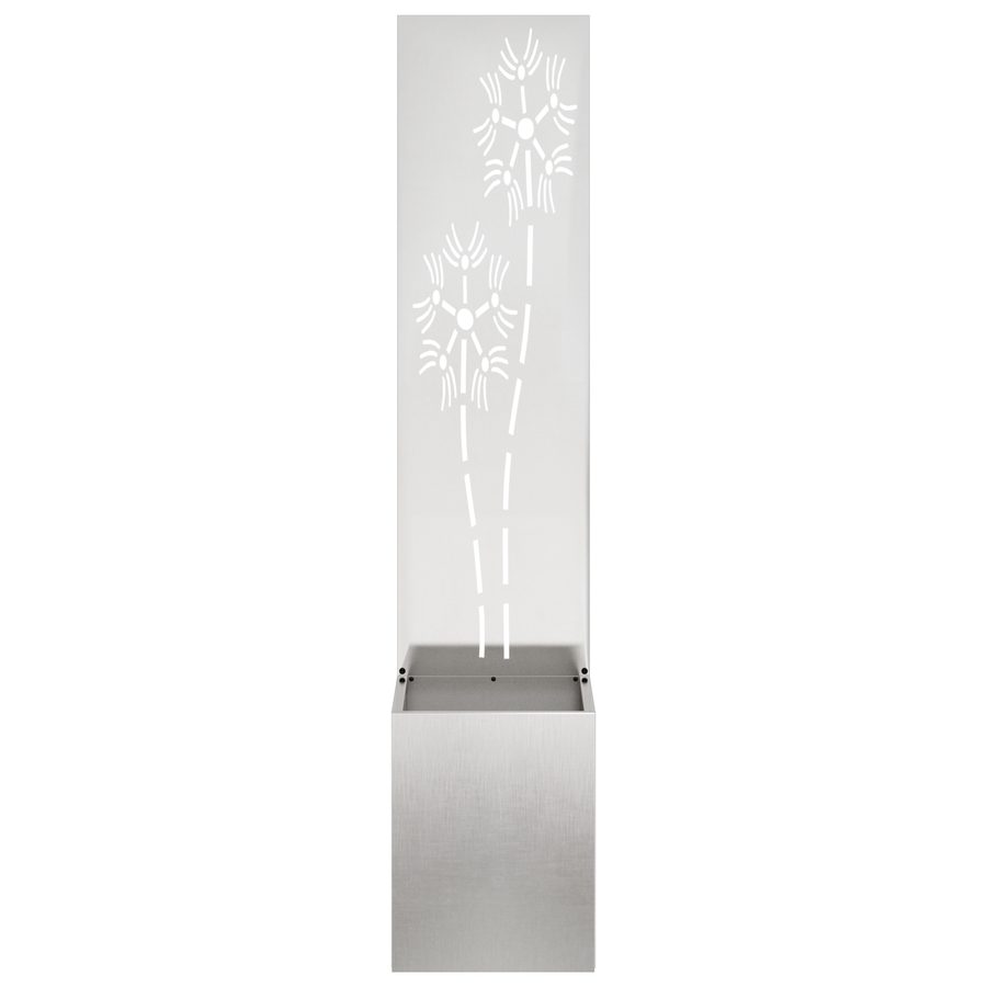 Tuinplant met Decoratief Paneel Zilver 32 x 140 cm