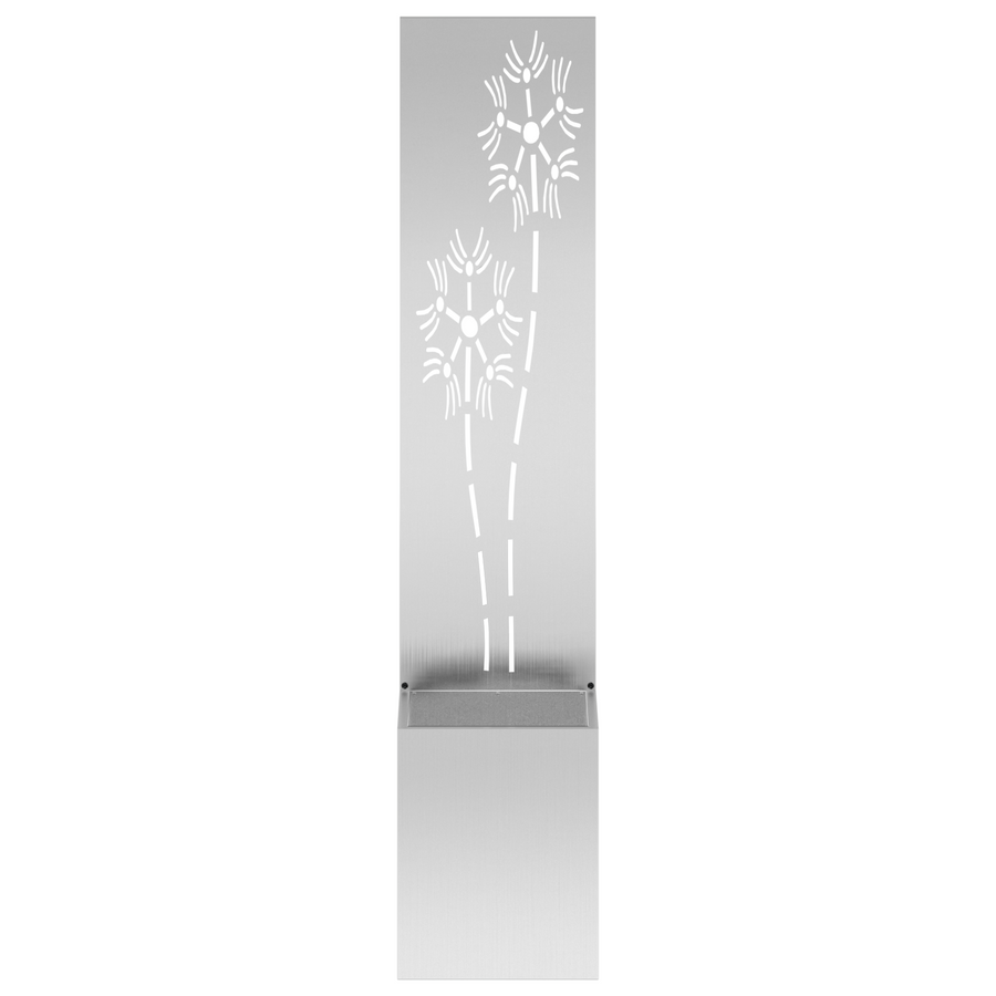 Tuinplant met Decoratief Paneel Zilver 32 x 140 cm
