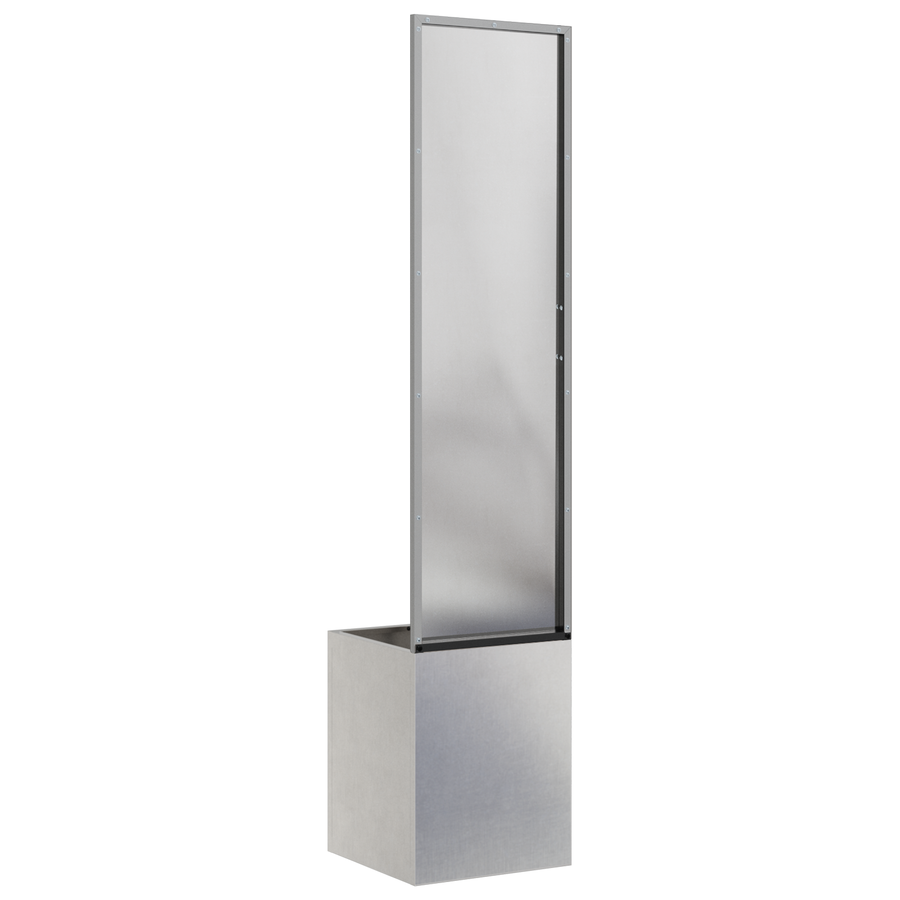 Tuinplant met Decoratief Paneel Zilver 32 x 140 cm