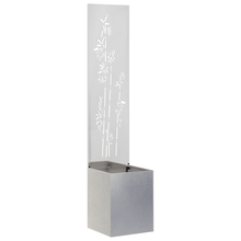 Tuinplant met Decoratief Paneel Zilver 32 x 140 cm
