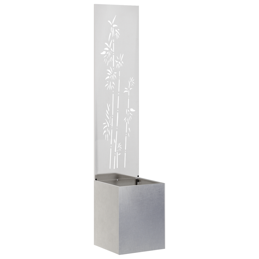 Tuinplant met Decoratief Paneel Zilver 32 x 140 cm