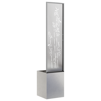Tuinplant met Decoratief Paneel Zilver 32 x 140 cm