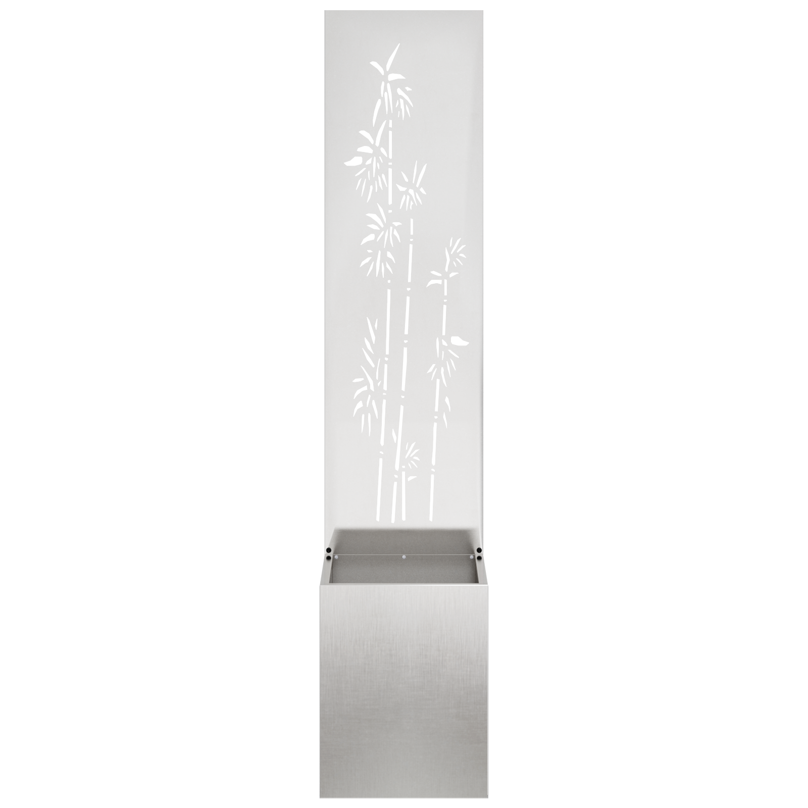 Tuinplant met Decoratief Paneel Zilver 32 x 140 cm