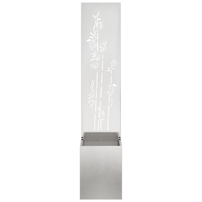 Tuinplant met Decoratief Paneel Zilver 32 x 140 cm