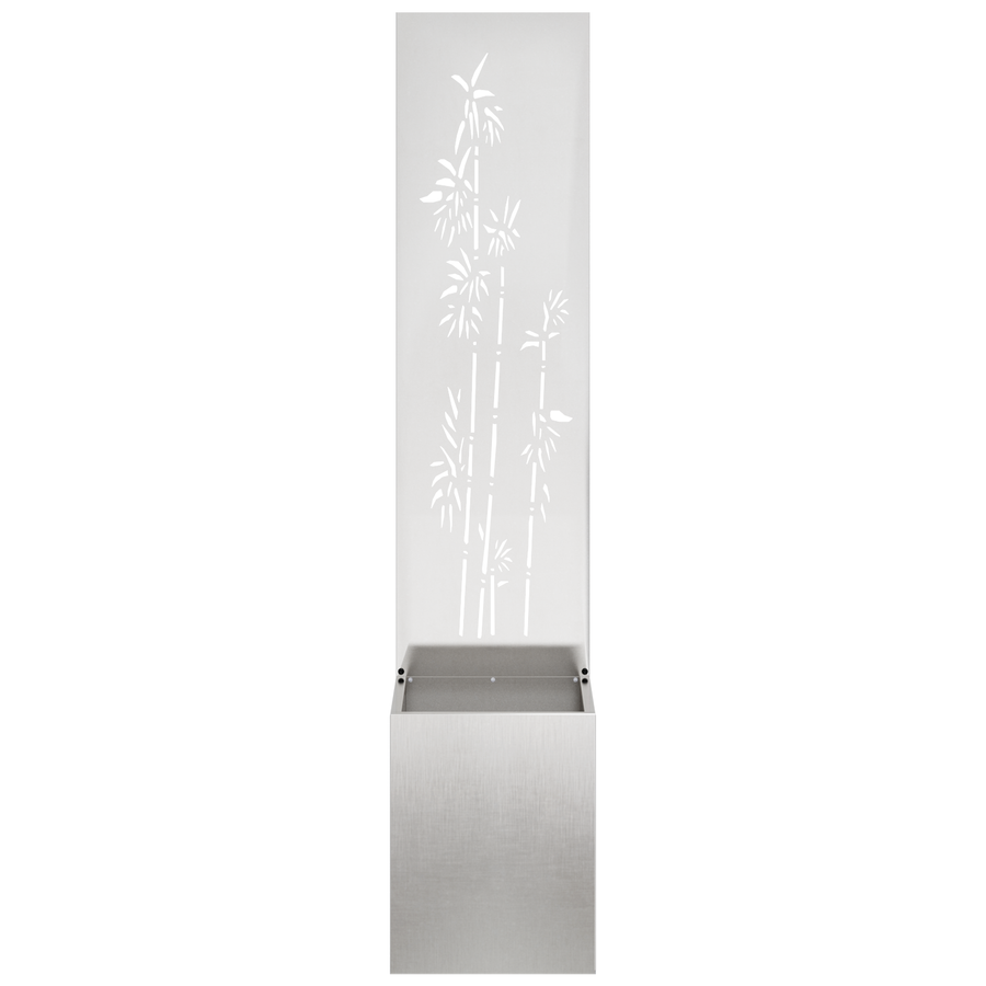 Tuinplant met Decoratief Paneel Zilver 32 x 140 cm