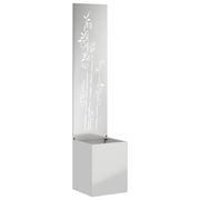 Tuindecoratie paneel 32 x 140 cm zilver