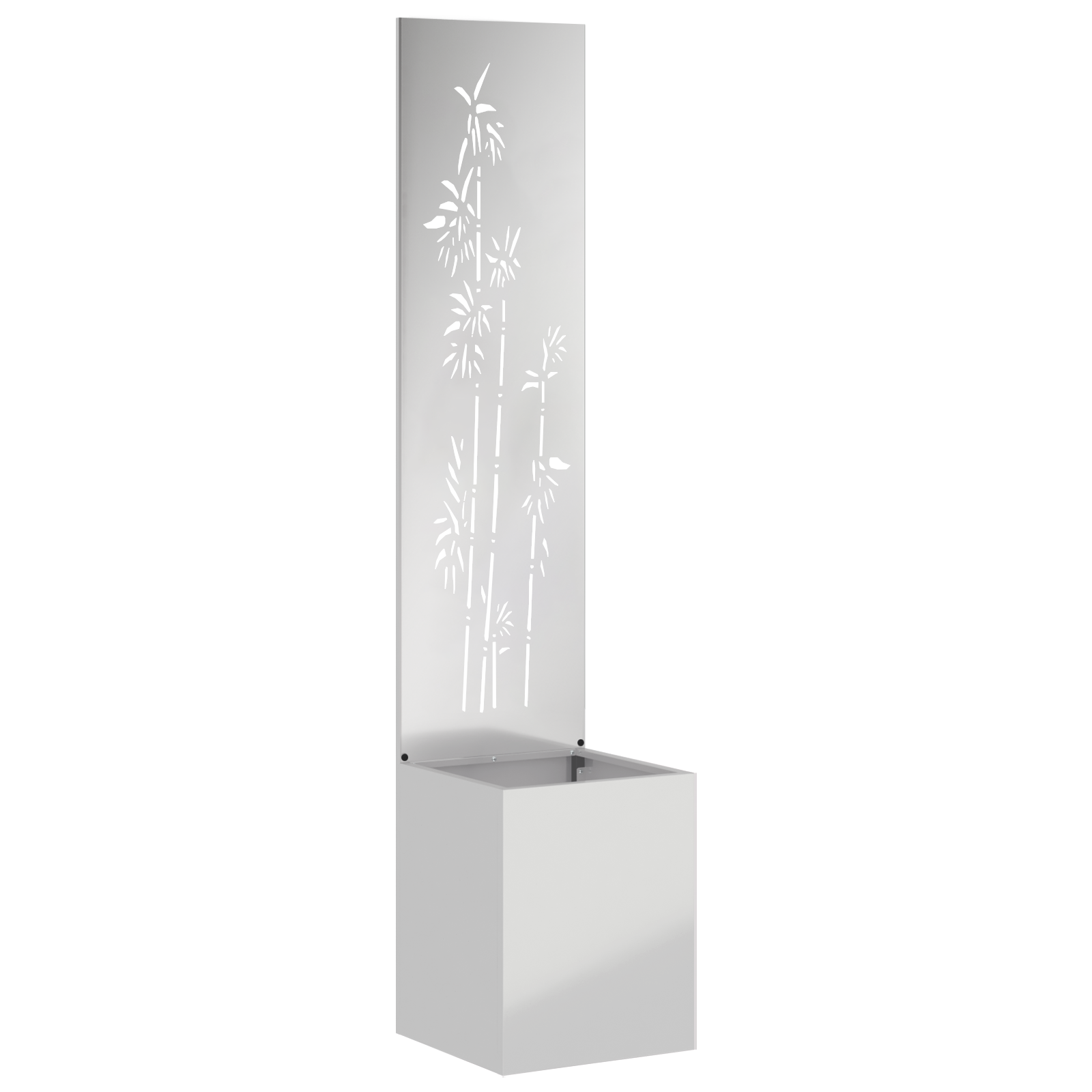 Tuinplant met Decoratief Paneel Zilver 32 x 140 cm