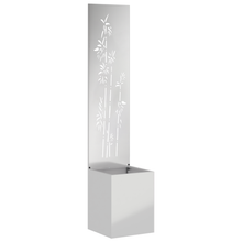 Tuinplant met Decoratief Paneel Zilver 32 x 140 cm