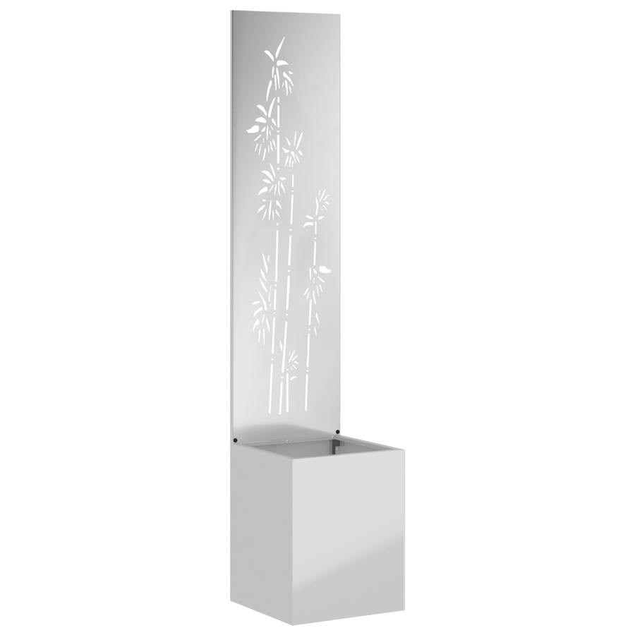 Tuinplant met Decoratief Paneel Zilver 32 x 140 cm