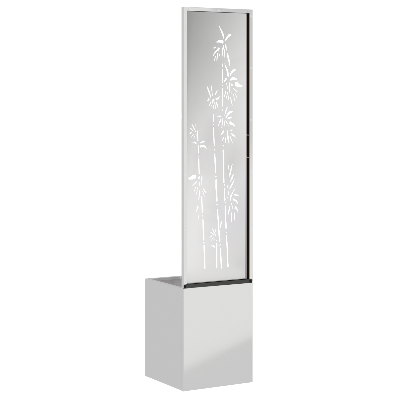 Tuinplant met Decoratief Paneel Zilver 32 x 140 cm