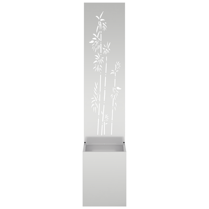 Tuinplant met Decoratief Paneel Zilver 32 x 140 cm