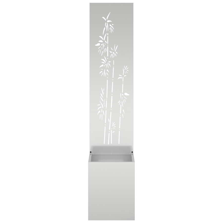 Tuinplant met Decoratief Paneel Zilver 32 x 140 cm