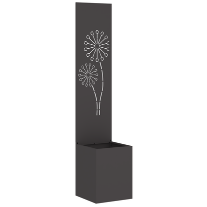 Tuinplant met Decoratief Paneel Zwart 32 x 140 cm