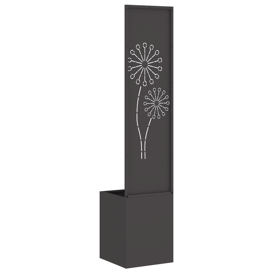Tuinplant met Decoratief Paneel Zwart 32 x 140 cm