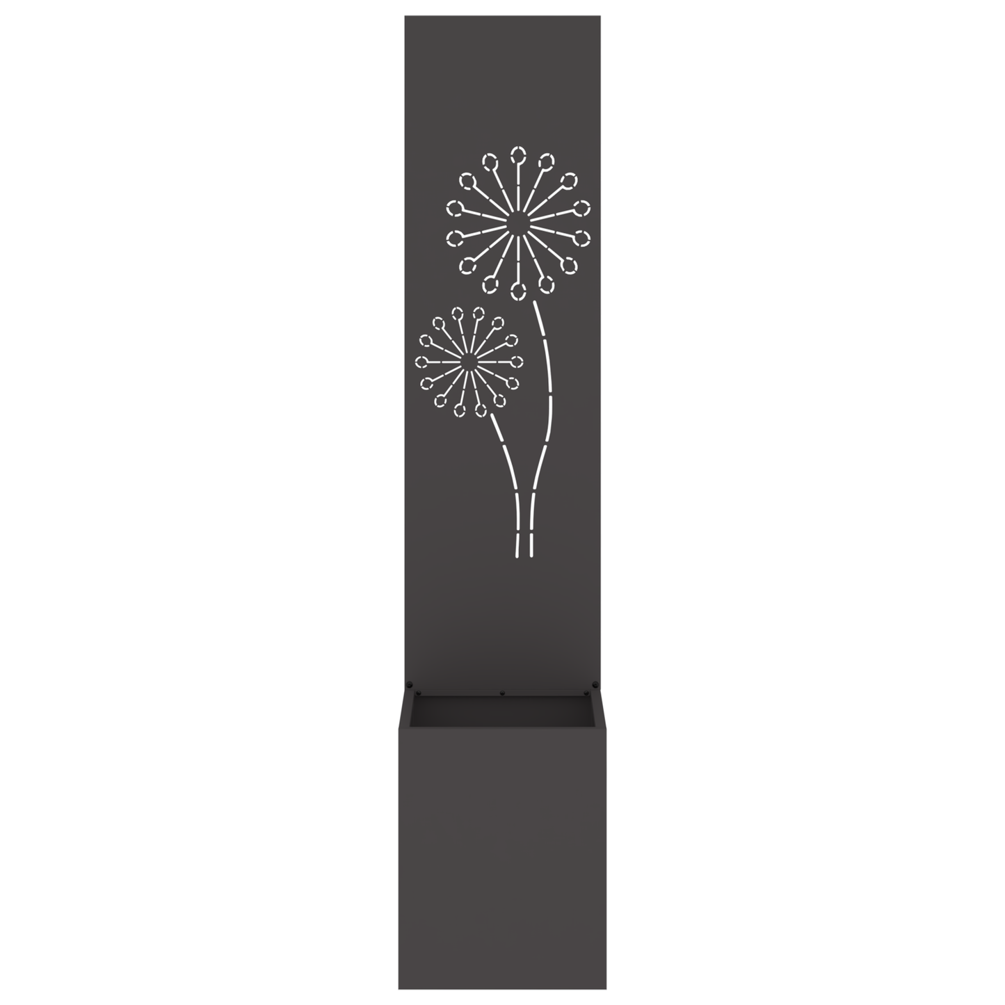Tuinplant met Decoratief Paneel Zwart 32 x 140 cm