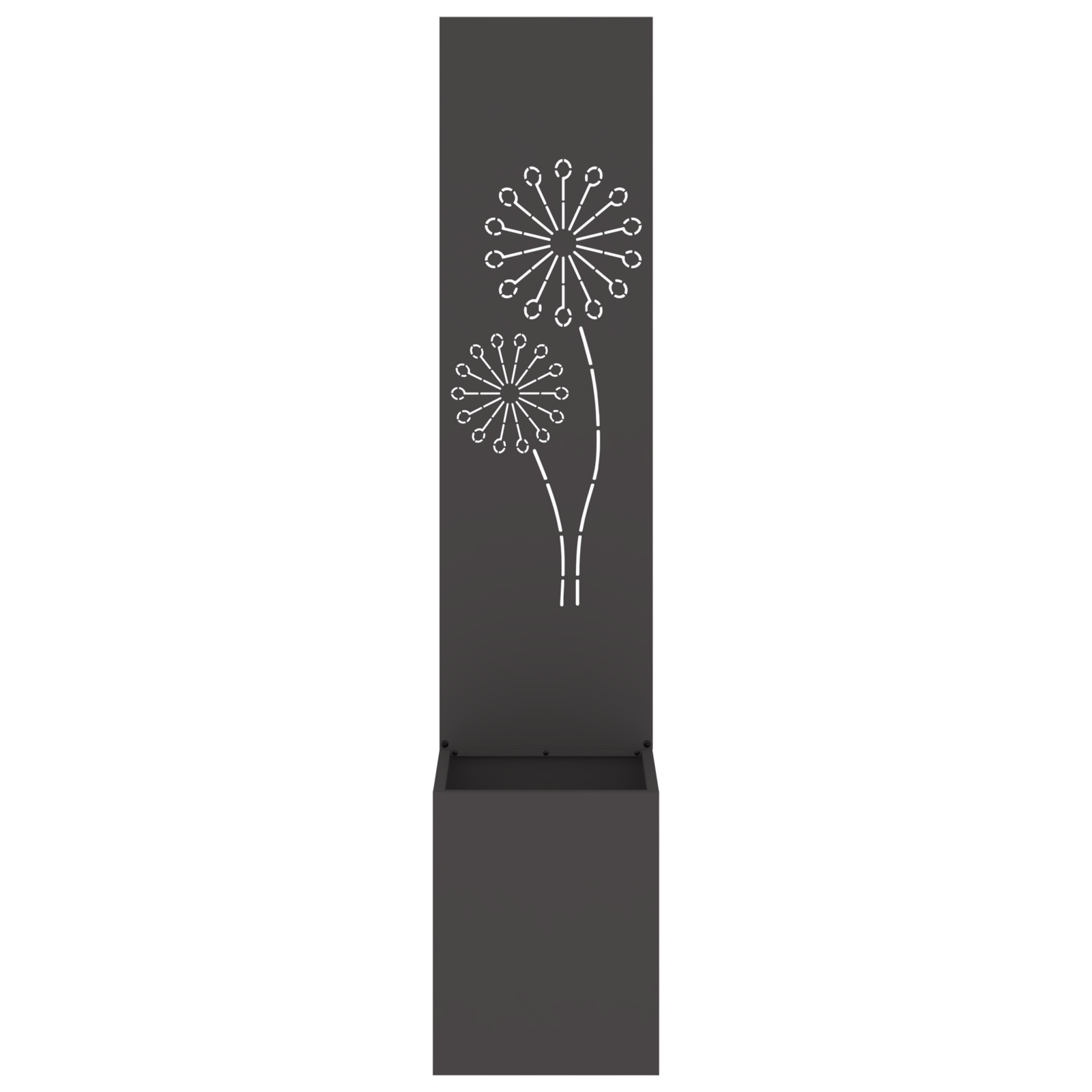 Tuinplant met Decoratief Paneel Zwart 32 x 140 cm