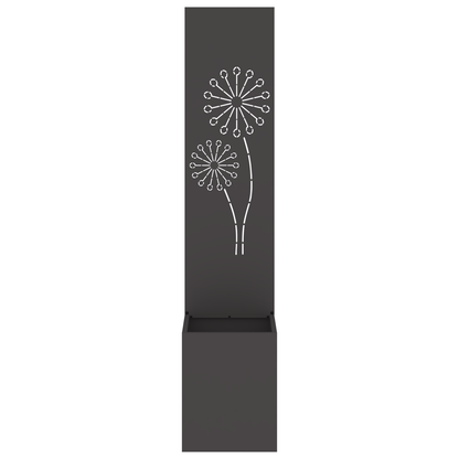 Tuinplant met Decoratief Paneel Zwart 32 x 140 cm