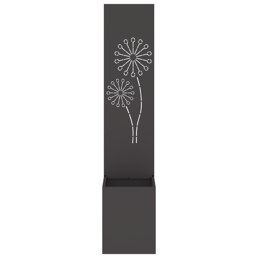 Tuinplant met Decoratief Paneel Zwart 32 x 140 cm