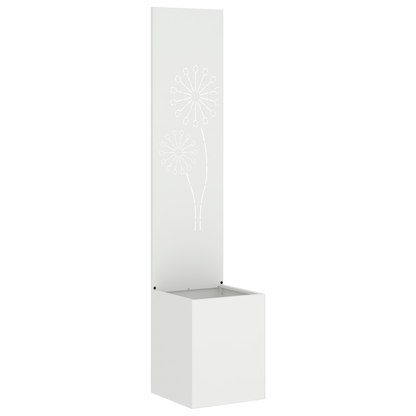 Tuinplant met Decoratief Paneel Wit 32 x 140 cm