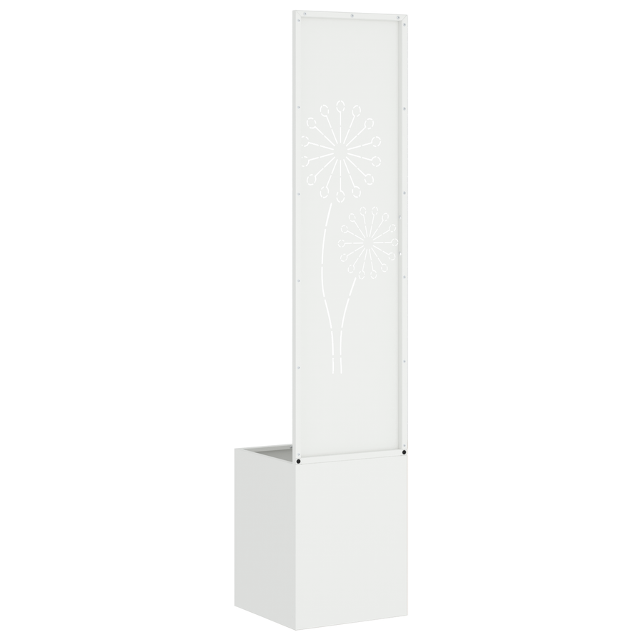 Tuinplant met Decoratief Paneel Wit 32 x 140 cm