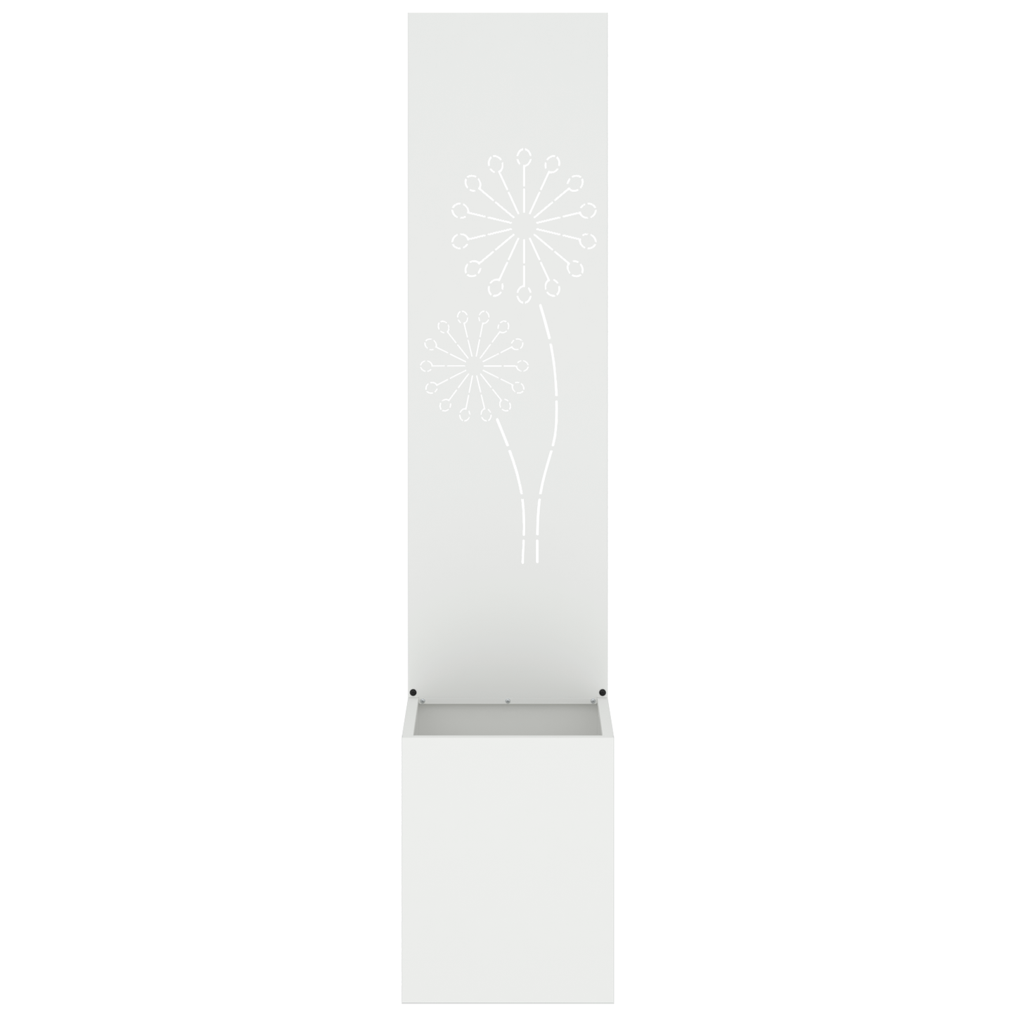 Tuinplant met Decoratief Paneel Wit 32 x 140 cm