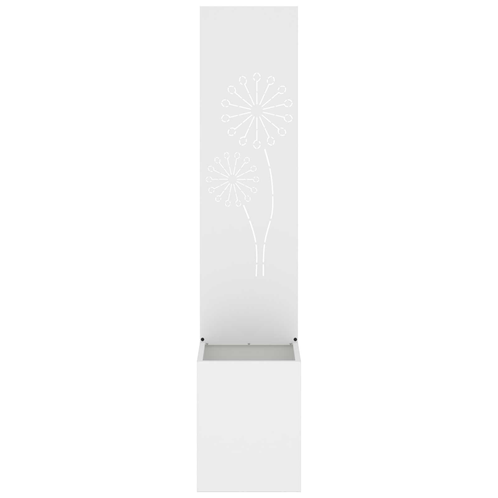 Tuinplant met Decoratief Paneel Wit 32 x 140 cm