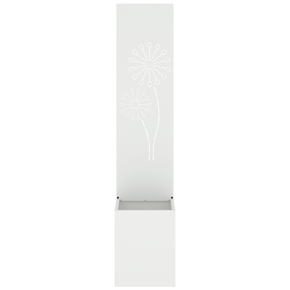 Tuinplant met Decoratief Paneel Wit 32 x 140 cm