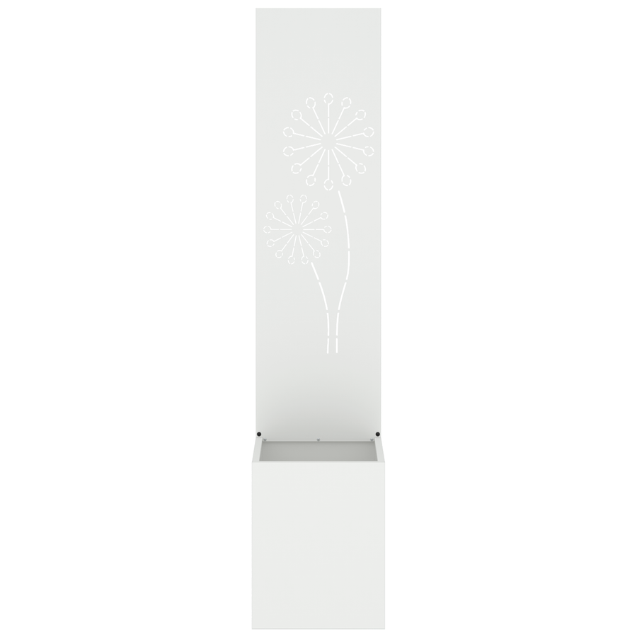 Tuinplant met Decoratief Paneel Wit 32 x 140 cm