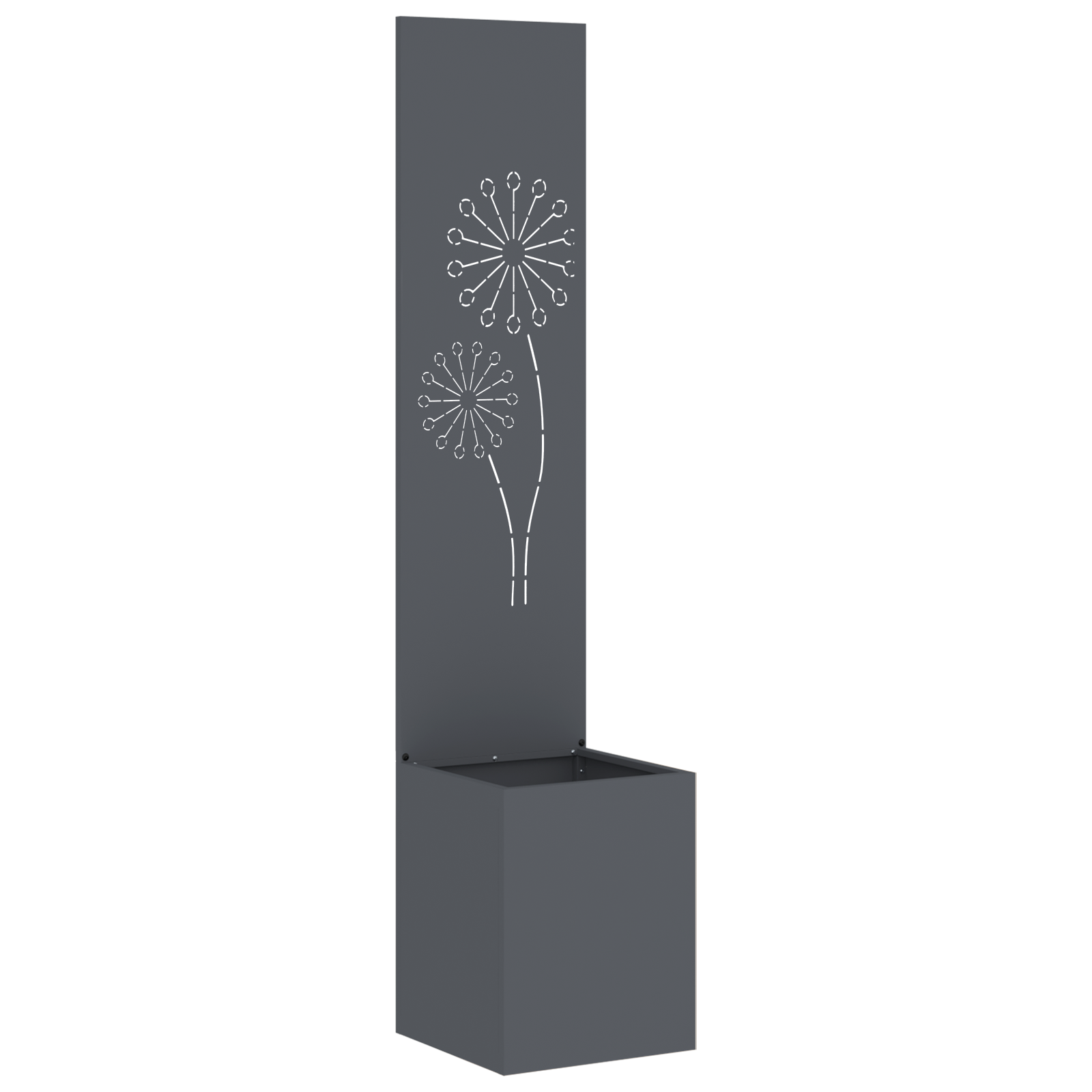 Tuinplant met Decoratief Paneel Antraciet 32 x 140 cm