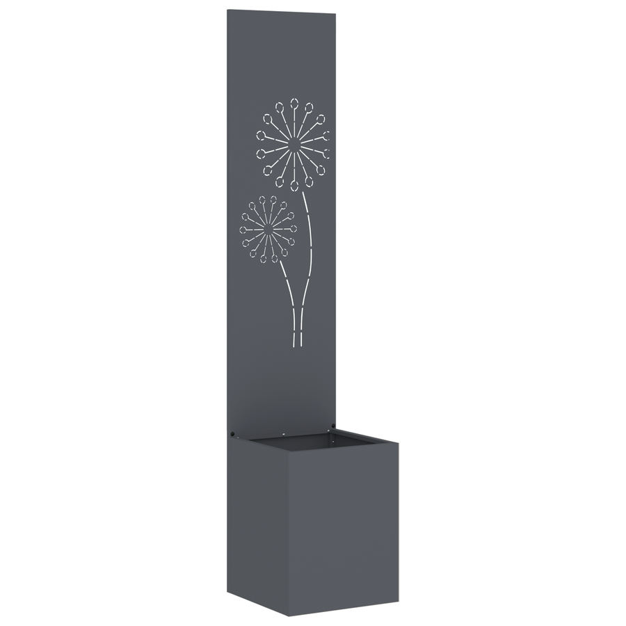 Tuinplant met Decoratief Paneel Antraciet 32 x 140 cm