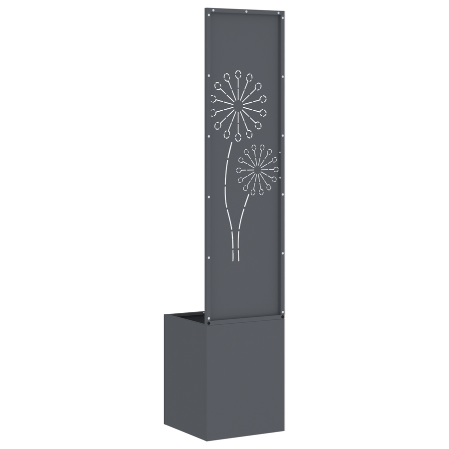 Tuinplant met Decoratief Paneel Antraciet 32 x 140 cm