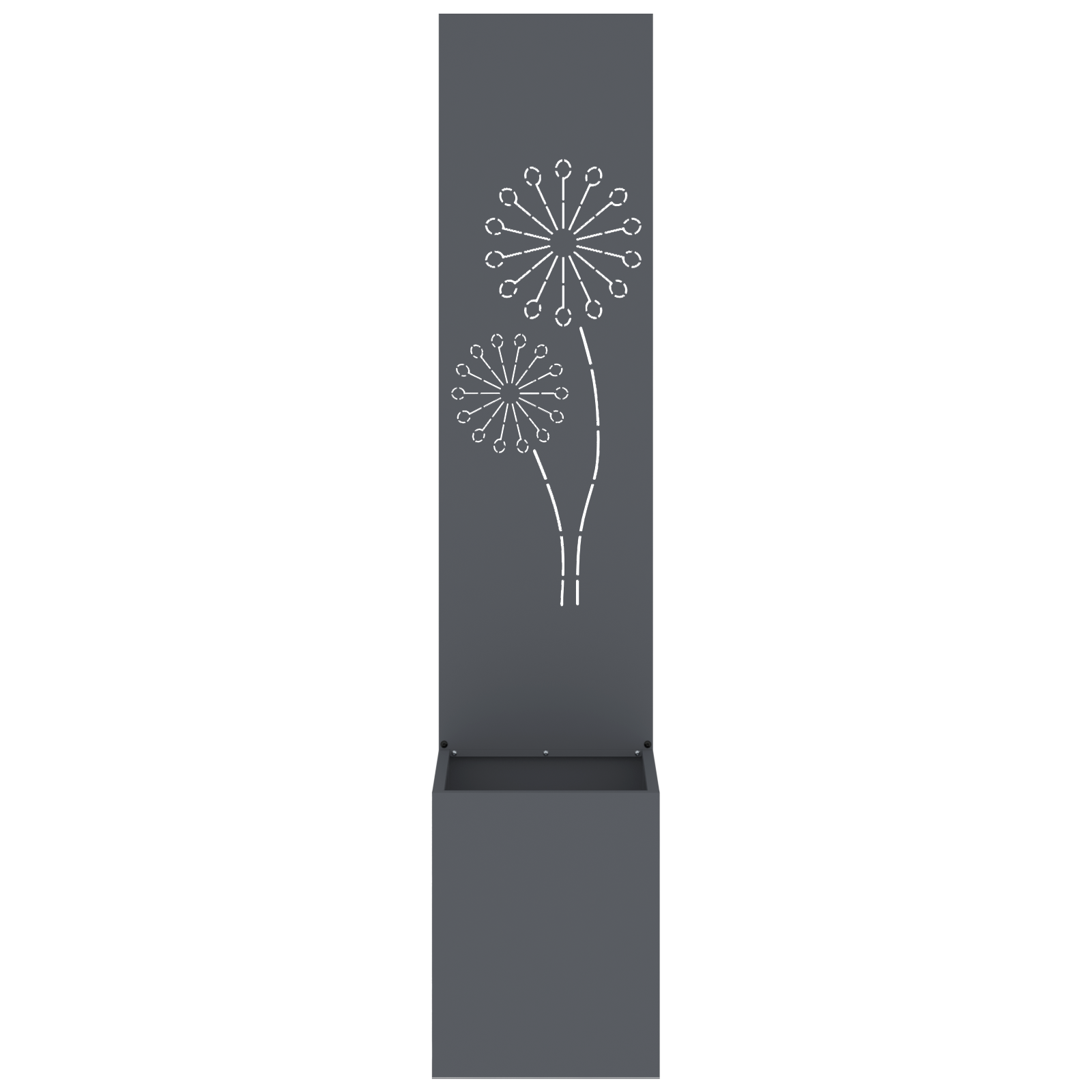 Tuinplant met Decoratief Paneel Antraciet 32 x 140 cm