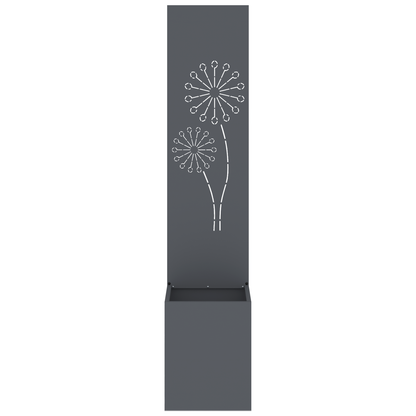 Tuinplant met Decoratief Paneel Antraciet 32 x 140 cm