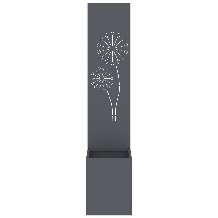 Tuinplant met Decoratief Paneel Antraciet 32 x 140 cm