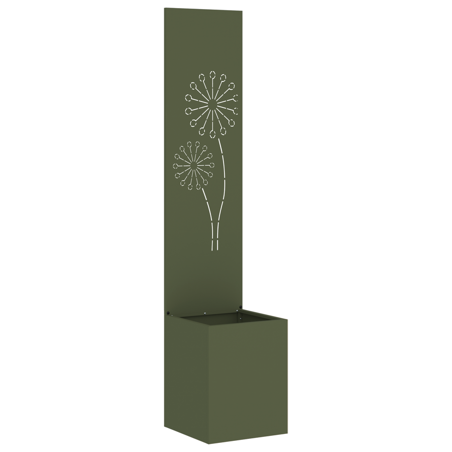 Tuinplant met Decoratief Paneel Olijfgroen 32 x 140 cm