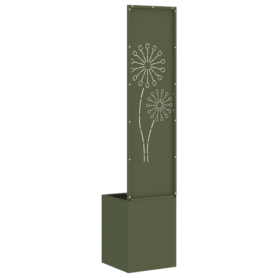 Tuinplant met Decoratief Paneel Olijfgroen 32 x 140 cm