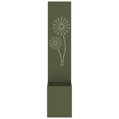 Tuinplant met Decoratief Paneel Olijfgroen 32 x 140 cm