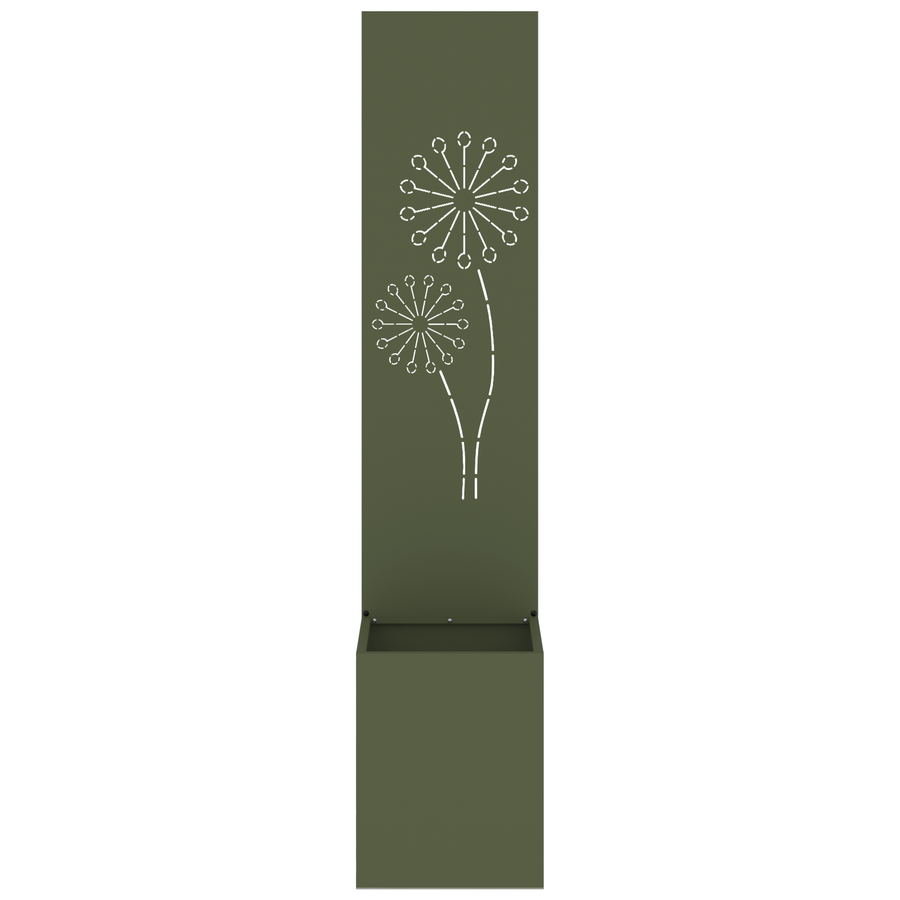 Tuinplant met Decoratief Paneel Olijfgroen 32 x 140 cm
