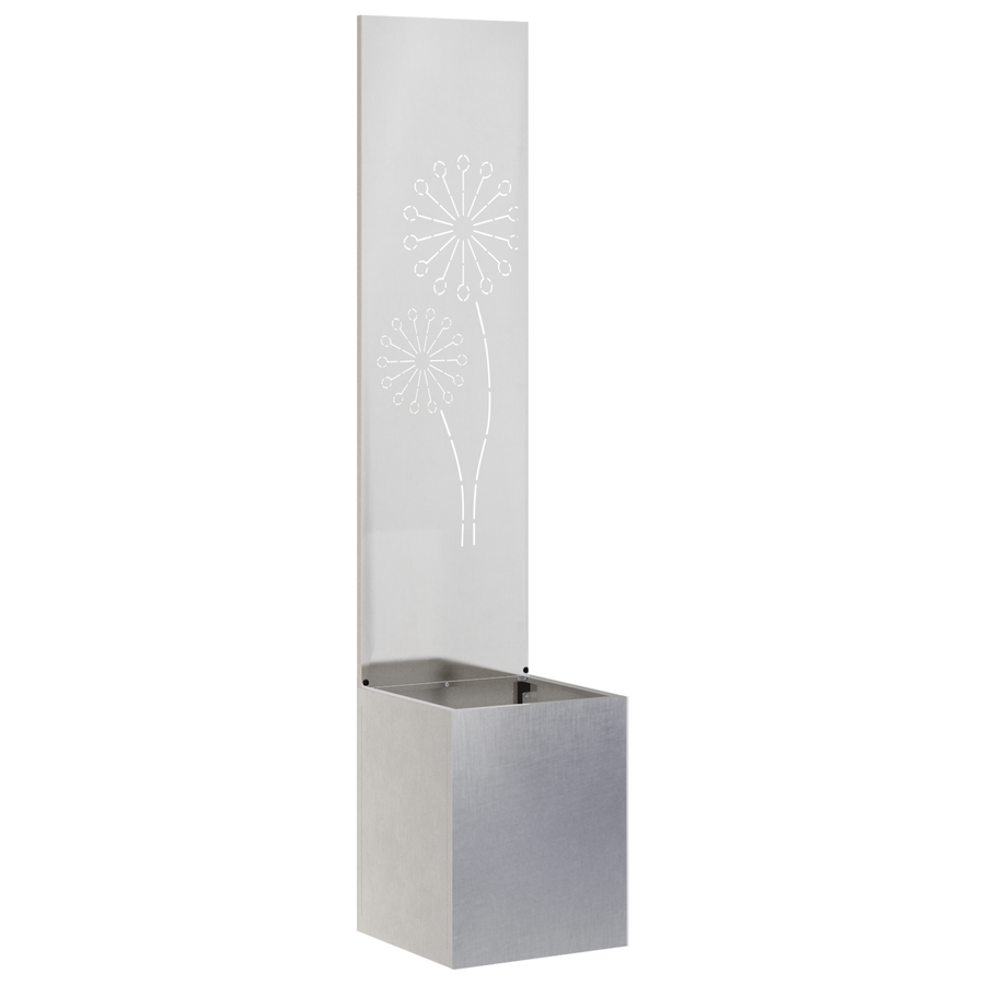Tuinplant met Decoratief Paneel Zilver 32 x 140 cm