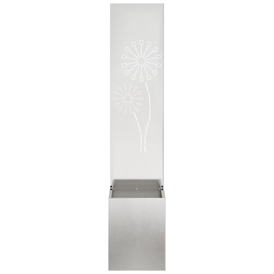 Tuinplant met Decoratief Paneel Zilver 32 x 140 cm