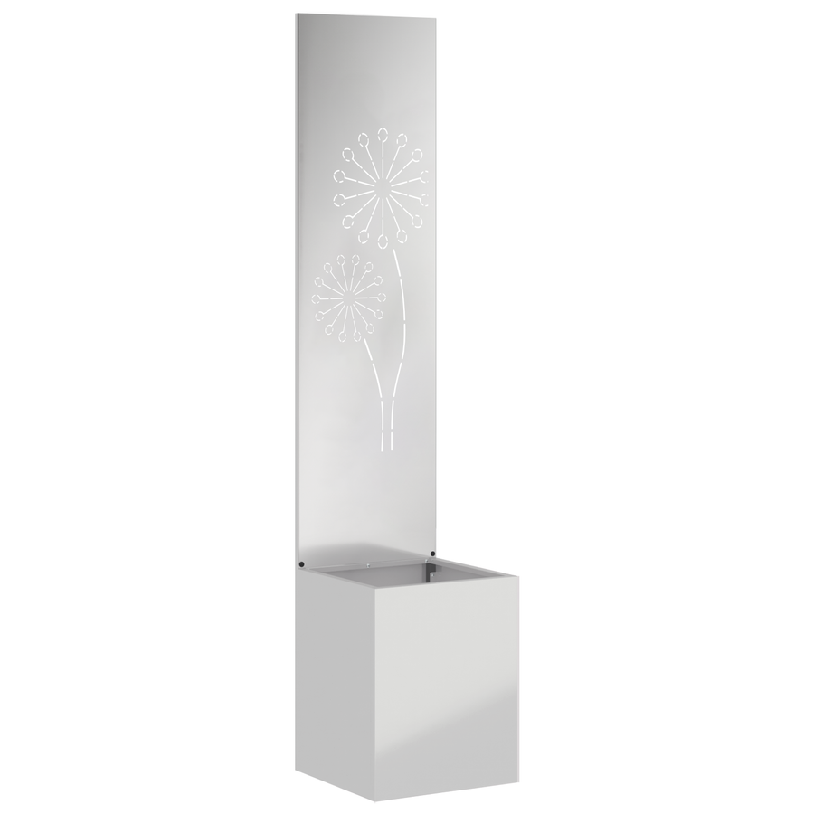 Tuinplant met Decoratief Paneel Zilver 32 x 140 cm