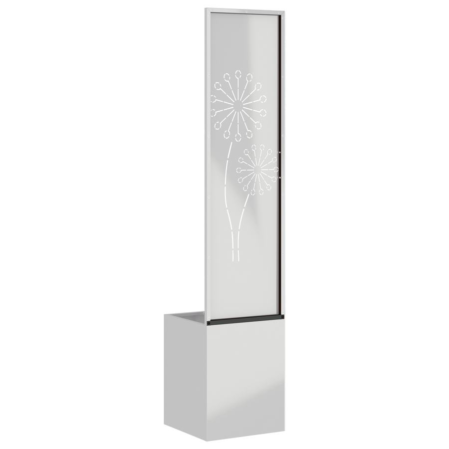 Tuinplant met Decoratief Paneel Zilver 32 x 140 cm