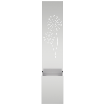 Tuinplant met Decoratief Paneel Zilver 32 x 140 cm