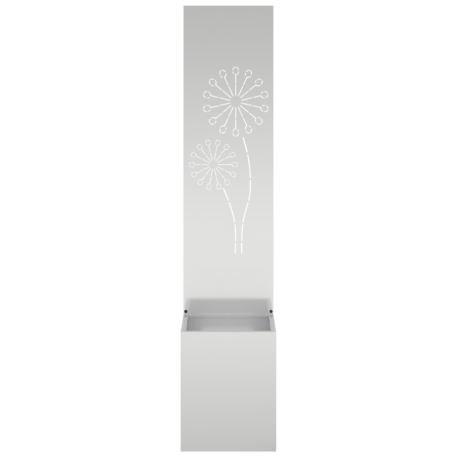 Tuinplant met Decoratief Paneel Zilver 32 x 140 cm