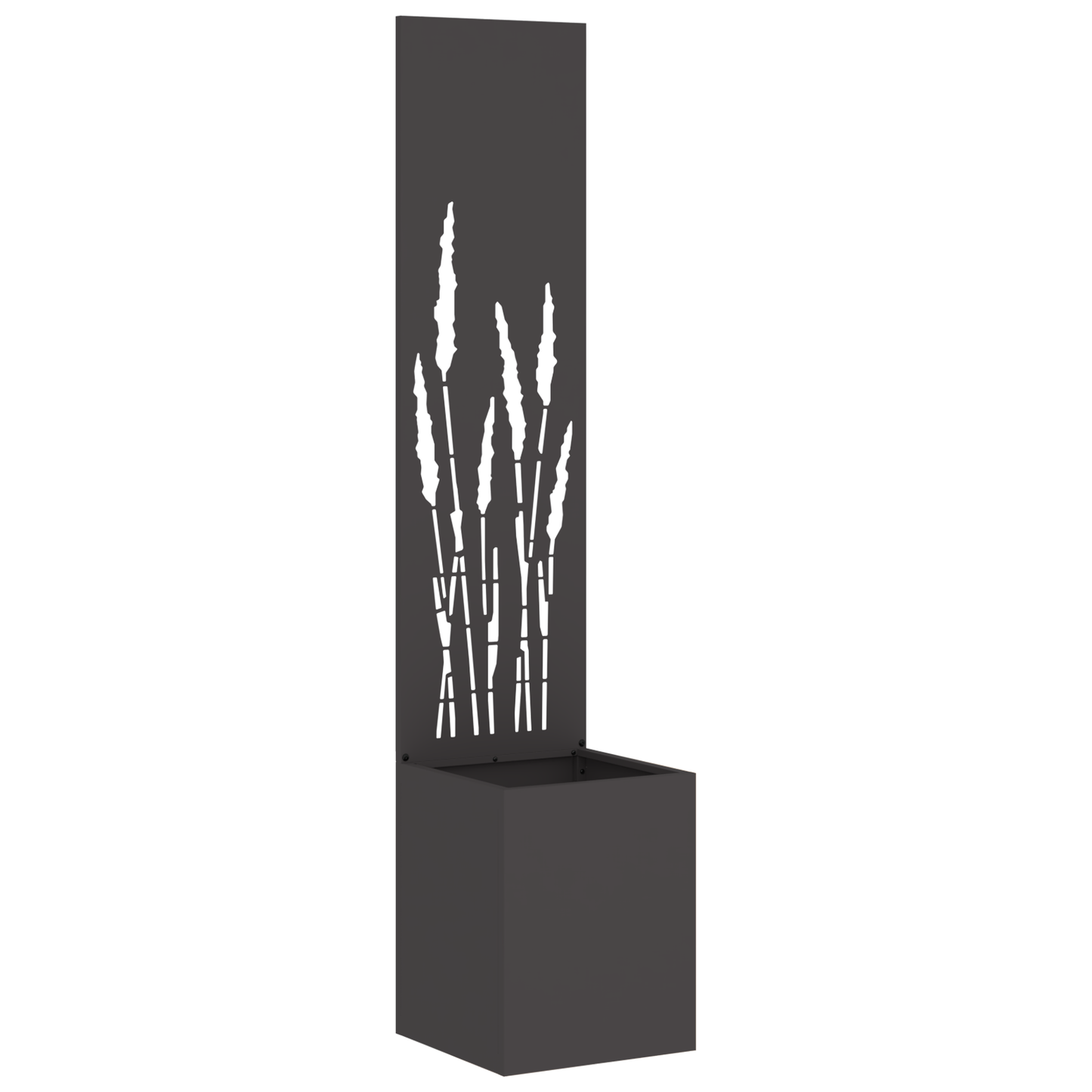Tuinplant met Decoratief Paneel Zwart 32 x 140 cm