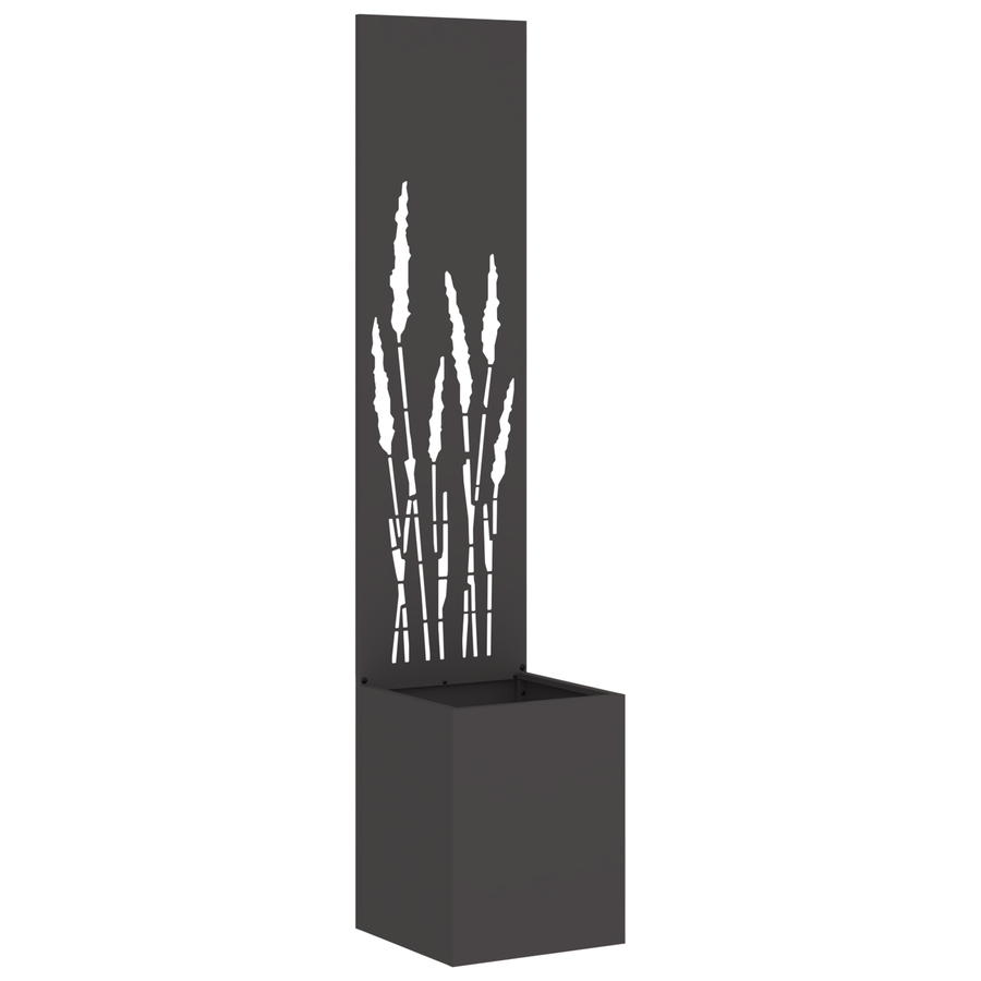 Tuinplant met Decoratief Paneel Zwart 32 x 140 cm