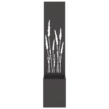 Tuinplant met Decoratief Paneel Zwart 32 x 140 cm
